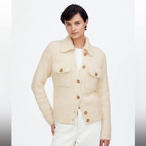 Madewell Bouclé-Knit Sweater Jacket